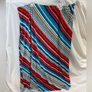 New directions Striped Multicolor strechy Women's Skirt sz 3x